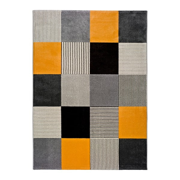 Oranžno-siva preproga Universal Gladys Lento, 140 x 200 cm