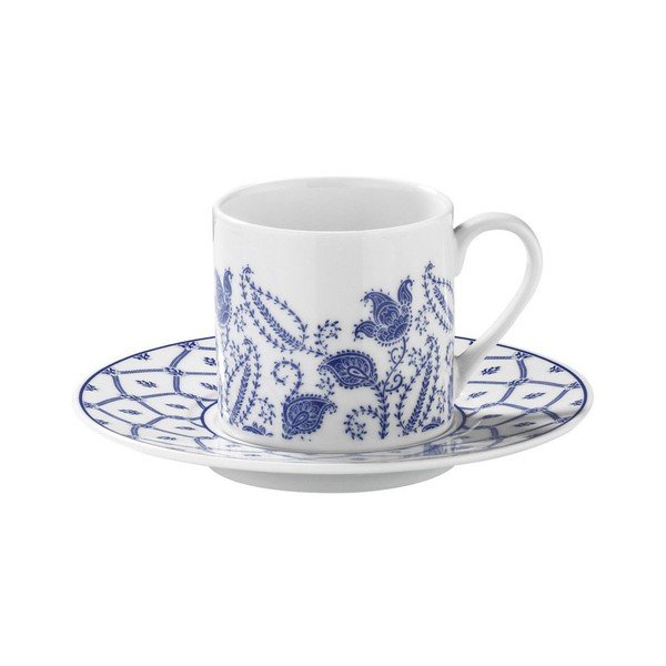 Komplet 6 porcelanskih skodelic s podstavkom Kutahya Ornament, 50 ml
