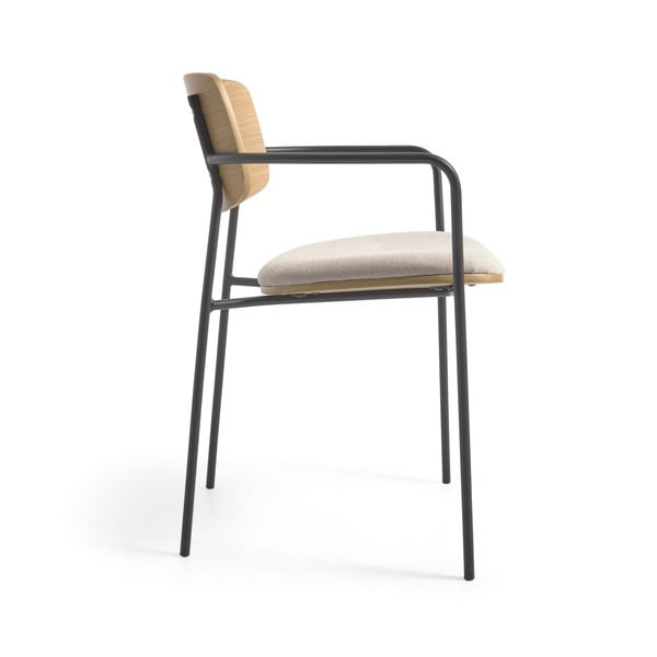 Jedilni stol v črni in naravni barvi Maureen – Kave Home-image-3