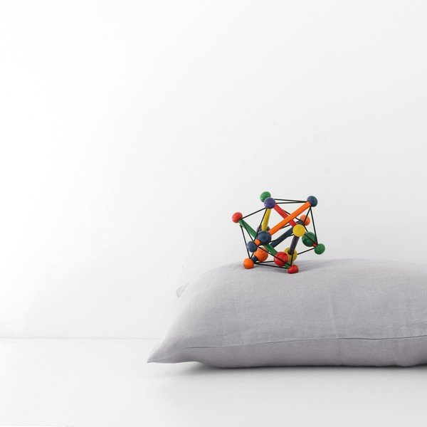 Otroška siva lanena prevleka za vzglavnik Linen Tales Nature, 40 x 60 cm-image-2