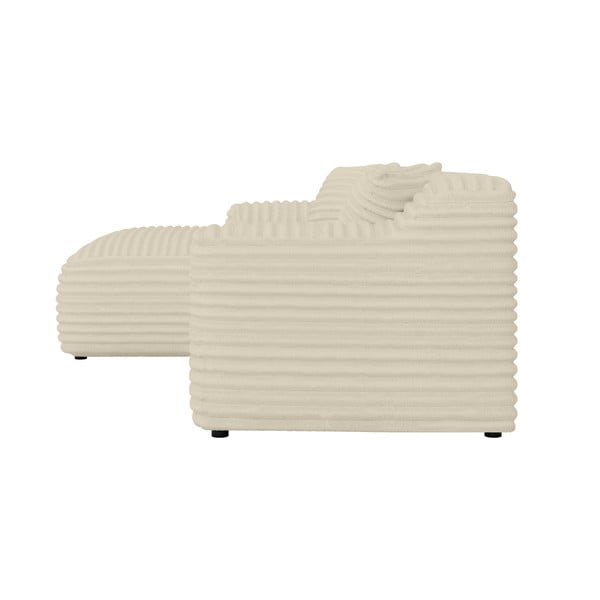 Bež kotna sedežna garnitura iz rebrastega žameta (levi kot/z ležalnikom) Martin – Ropez-image-3