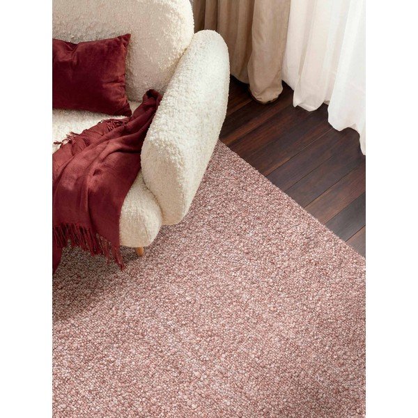 Prašno rožnata ročno tkana bouclé preproga 120x170 cm Notting Hill Portobello – Ted Baker-image-1