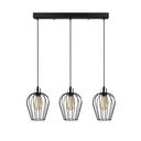 Trojna črna viseča svetilka Opviq lights Tel Long
