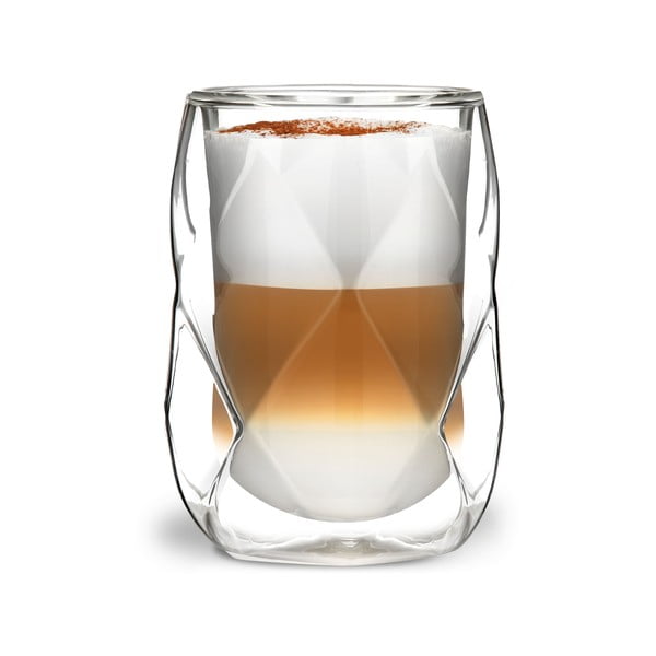 Komplet 2 kozarcev za latte z dvojno steno Vialli Design Geo, 250 ml-image-3