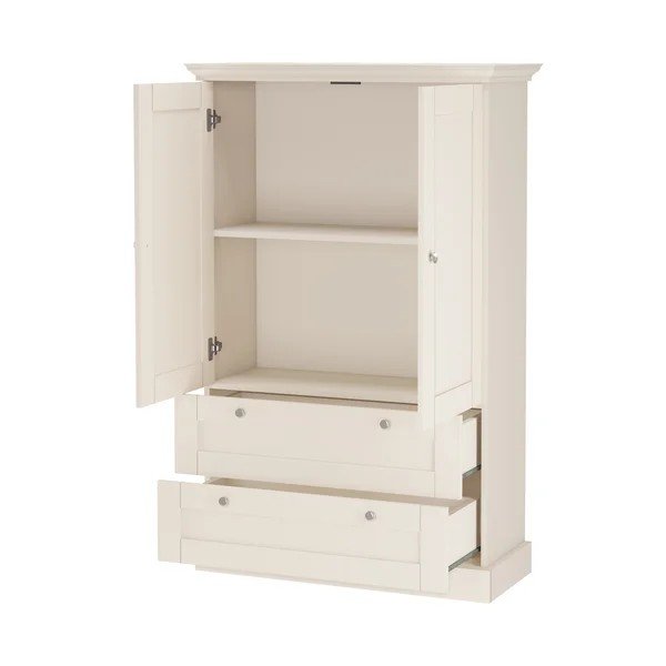 Bež omarica v mat dekorju 83x130x35 cm Binz – Støraa-image-3