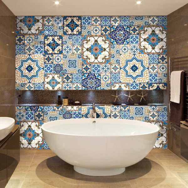 Komplet 60 dekorativnih stenskih nalepk Ambiance Toundra, 10 x 10 cm-image-3