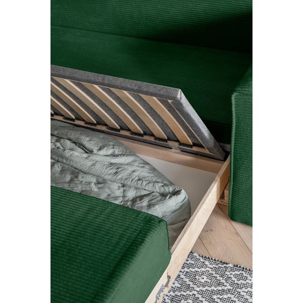 Temno zelen raztegljiv kavč 168 cm Lucky Lucy - Miuform-image-4