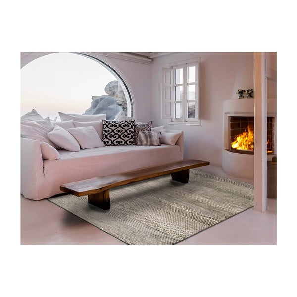 Siva preproga iz viskoze Universal Belga Beigriss, 100 x 140 cm-image-2