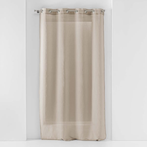 Bež prosojna zavesa iz tančice 140x280 cm Sandra – douceur d'intérieur