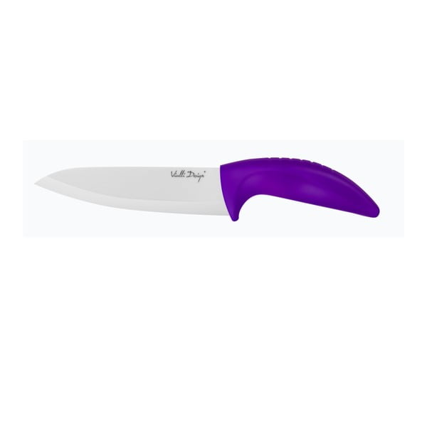 Keramični nož Vialli Design Chef, 15 cm, vijolične barve