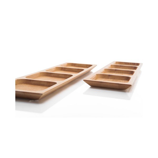 Komplet 2 bambusovih servirnih skled Bambum Almeria, dolžina 24 cm-image-2