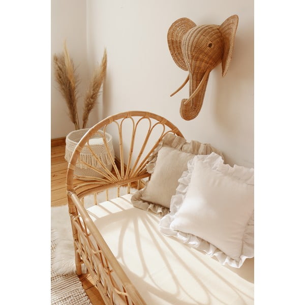 Lanena otroška prevleka za blazino 40x40 cm White Frill – Moi Mili-image-2