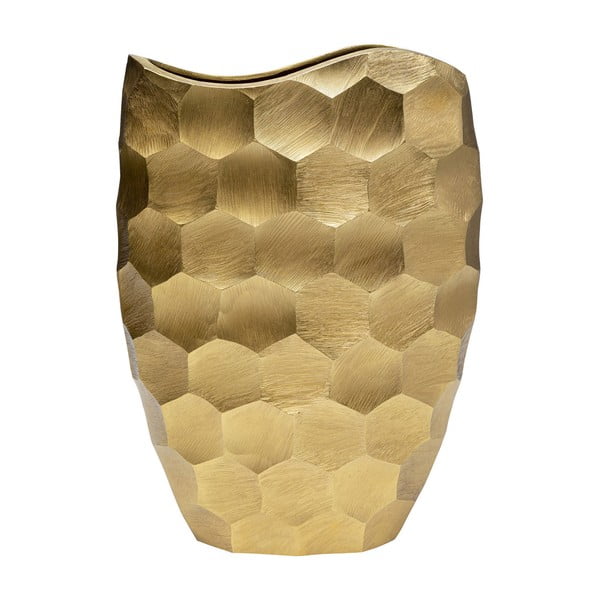 Vaza iz aluminija v zlati barvi Kare Design Aria Comb, višina 49,5 cm