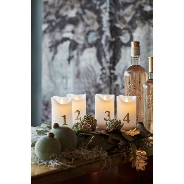 Komplet 4 LED sveč Sirius Sara Gold, višina 13 cm-image-1