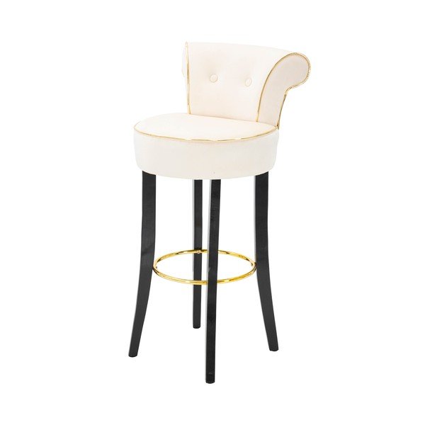 Kremno bel žameten barski stol 96 cm Luxy – Mauro Ferretti-image-2