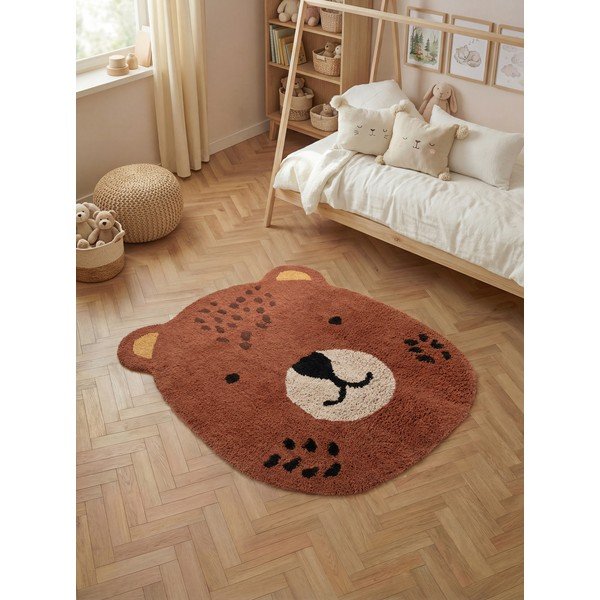 Rjava pralna/ročno tkana bombažna otroška preproga 120x149 cm Snuggle Berry – Hanse Home-image-1