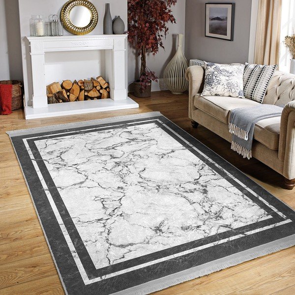 Belo-siva preproga 120x180 cm - Mila Home-image-3