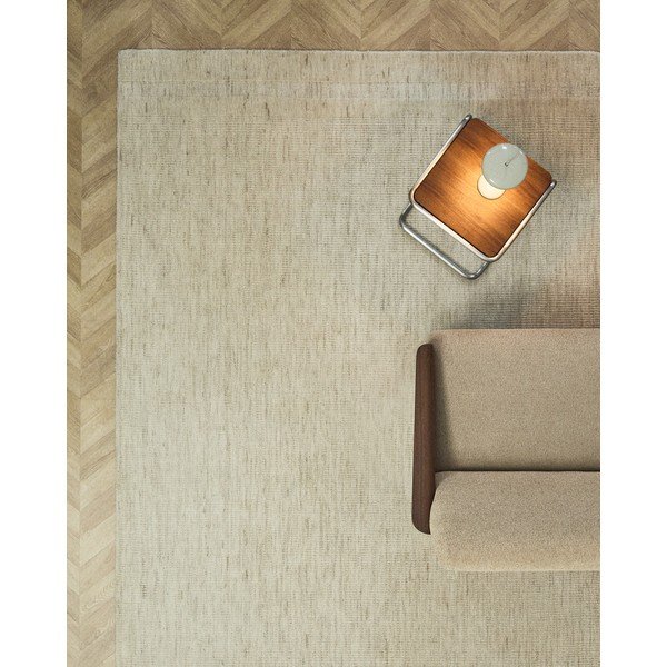 Kremno bela ročno tkana volnena preproga 200x300 cm Dalena – Kave Home-image-1