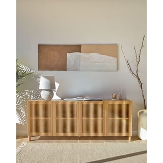 Nizka komoda v hrastovem dekorju v naravni barvi 180x72 cm Beyla – Kave Home