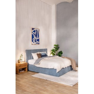 Modra boxspring postelja 160x200 cm Olia Bold Line – Bonami Selection