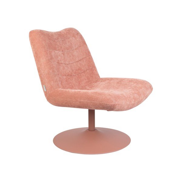 Rožnat žameten fotelj Bubba – Zuiver