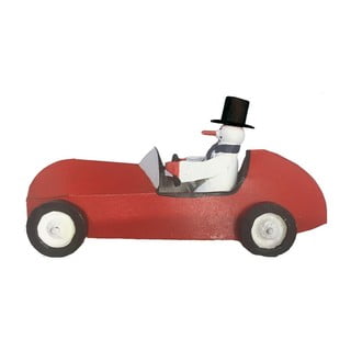 Božična figurica Snowman in Sportscar - G-Bork