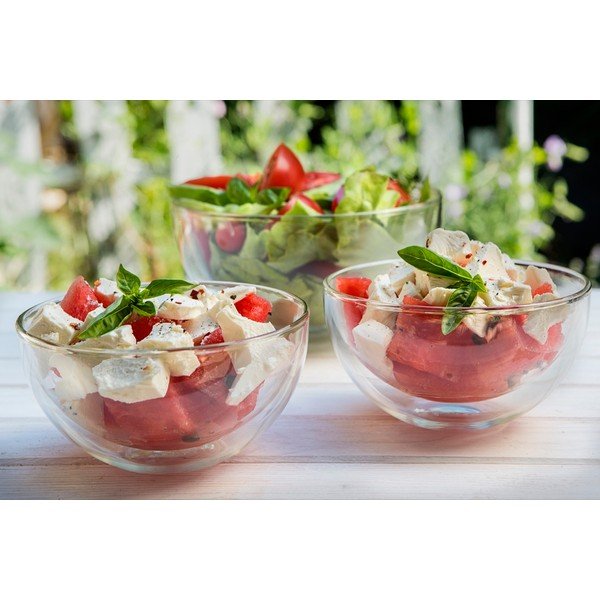 Steklena servirna skleda Vialli Design Double, 500 ml-image-2