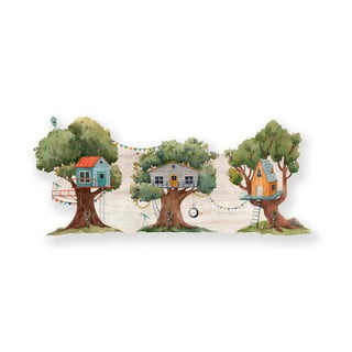 Zeleni otroški stenski obešalnik Tree House - Little Nice Things