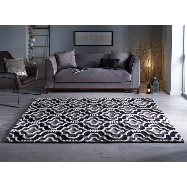 Siva volnena preproga 170x120 cm Moorish Amira - Flair Rugs-image-1