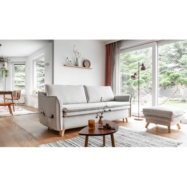 Kremno bela raztegljiva sedežna garnitura 225 cm Charming Charlie – Miuform-image-4