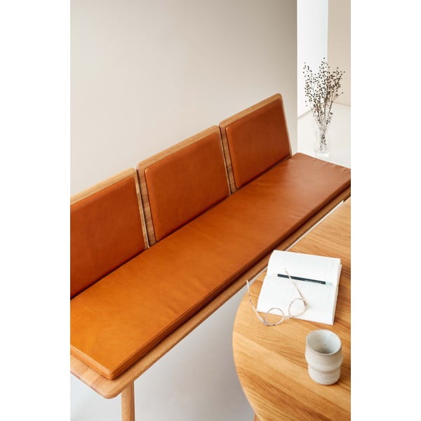 Rjava klop z usnjeno blazino Elba - Hammel Furniture-image-3