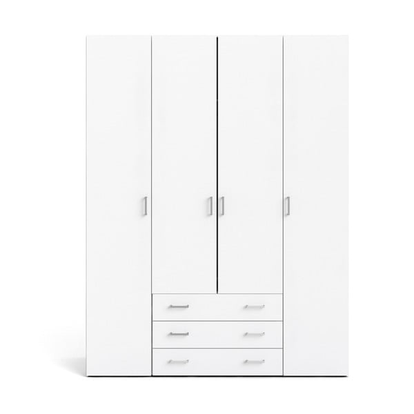 Bela garderobna omara 154x200 cm Space – Tvilum