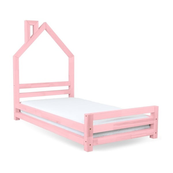 Otroška postelja iz roza smreke Benlemi Wally, 80 x 180 cm