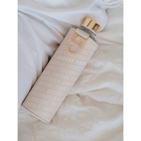 Steklenica iz borosilikatnega stekla bež barve z ovitkom iz umetnega usnja Equa Mismatch Choose, 750 ml-image-1