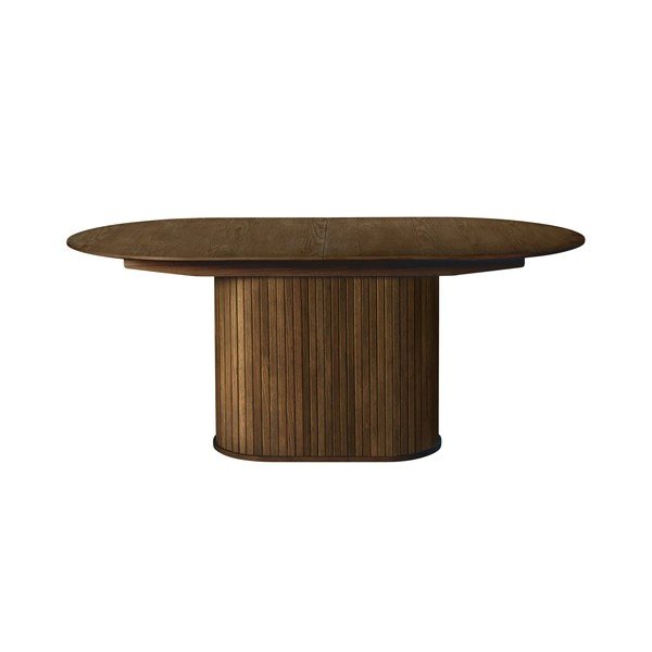 Raztegljiva jedilna miza z dodatno ploščo v hrastovem dekorju 95x180 cm Nola – Unique Furniture-image-1