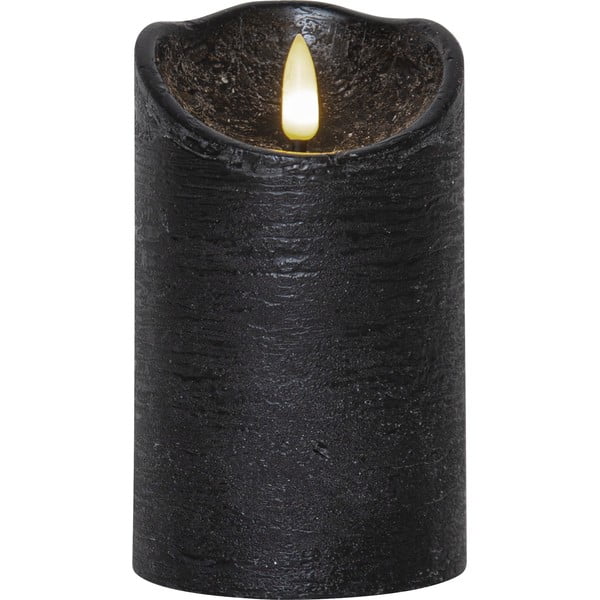 Črna LED sveča iz voska Star Trading Flamme Rustic, višina 12,5 cm