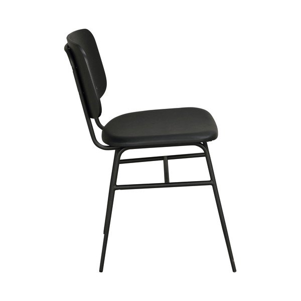 Črn jedilni stol s črnim sedežem Rowico Brent-image-4