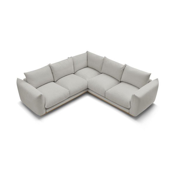 Svetlo siva kotna sedežna garnitura Ernest – Bobochic Paris-image-4