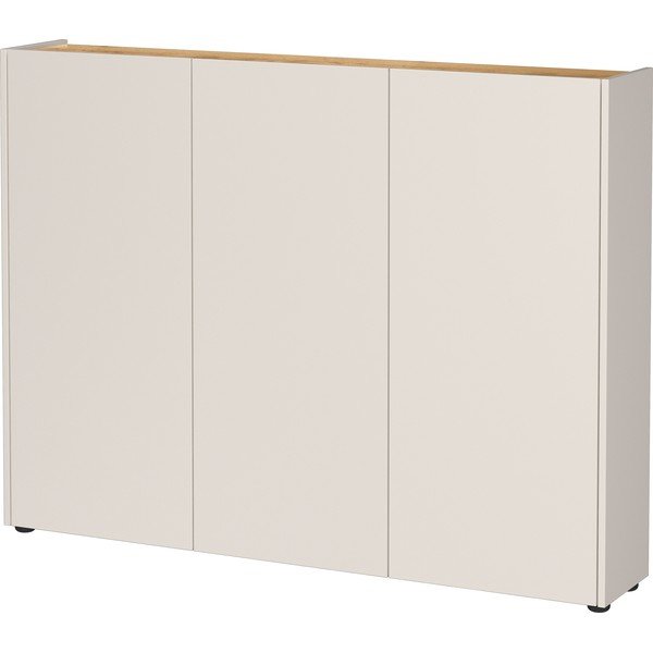 Kremno bela omarica v hrastovem dekorju 138x105x25 cm Libbiano – Germania