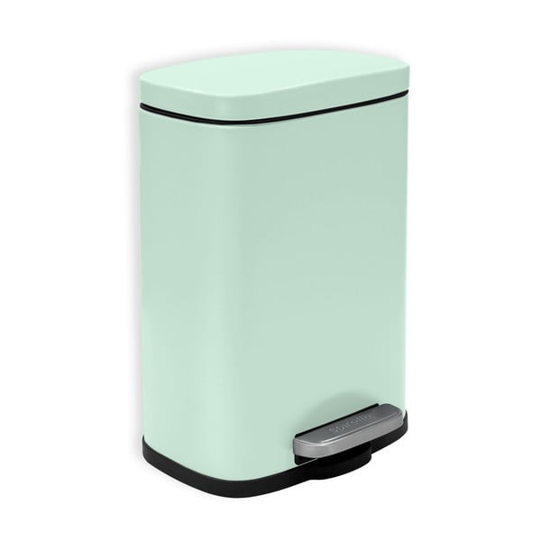 Mentolno zelen jeklen koš za smeti s pedalom 5 l Akira – Spirella