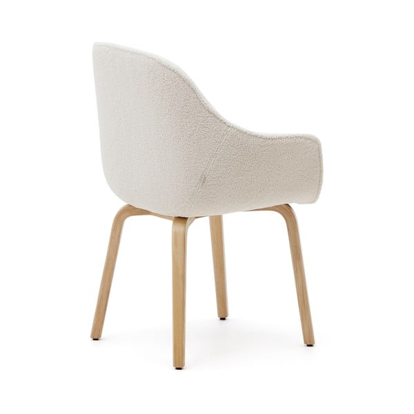 Bel oblazinjen jedilni stol Aleli – Kave Home-image-4