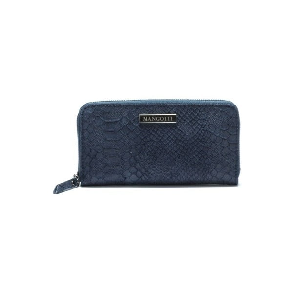Modra usnjena denarnica Mangotti