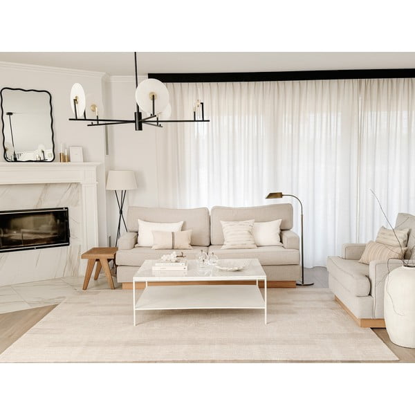 Bež volnena preproga 160x240 cm Agnus Brush Lines – Agnella-image-2