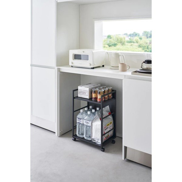 Črn kovinski regal na koleščkih 42x60 cm Tower – YAMAZAKI-image-3