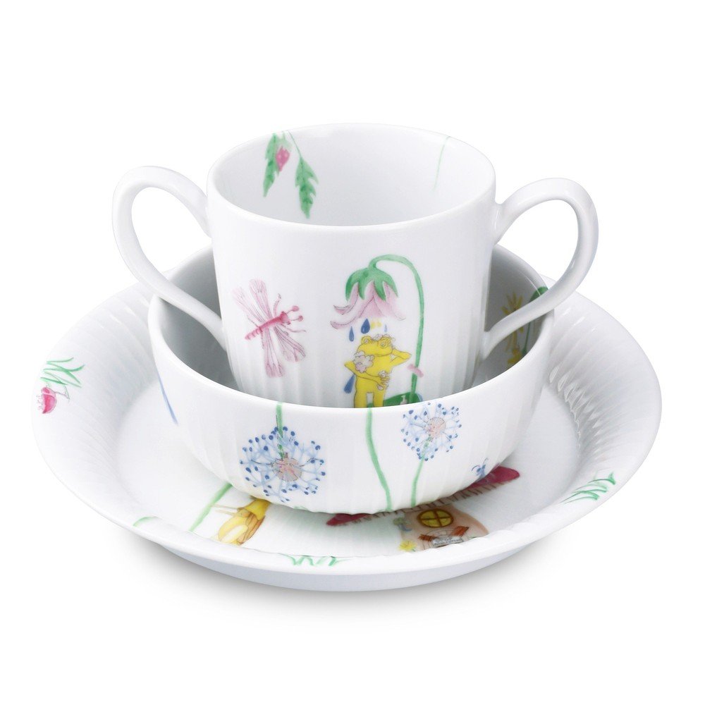 Porcelanast otroški set posode 3 ks Hammershøi Kids
