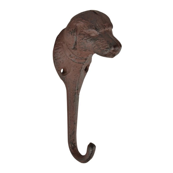 Rjav kovinski stenski obešalnik Dog – Esschert Design