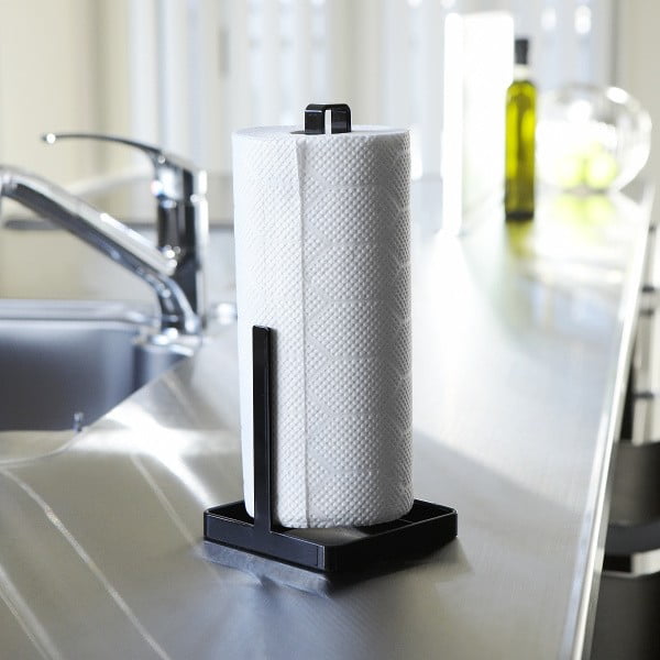 Črno držalo za papirnate brisače YAMAZAKI Tower-image-1