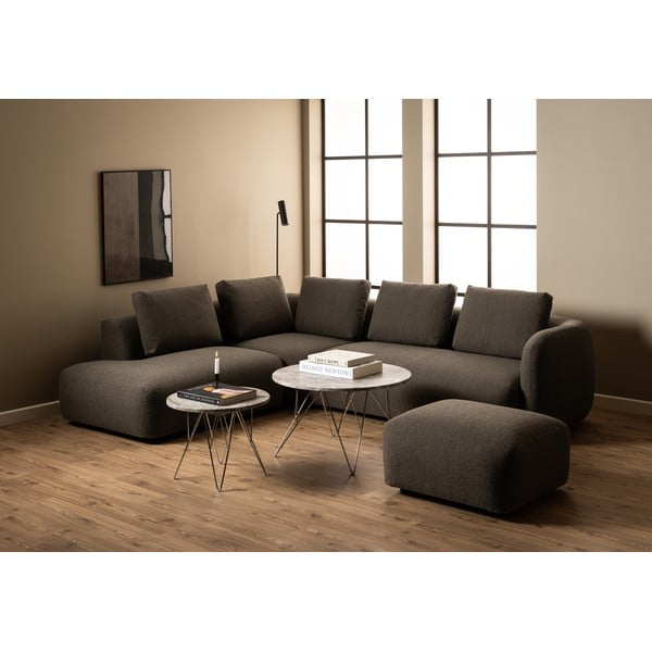 Marmorna okrogla stranska mizica ø 55 cm Prunus – Actona-image-4