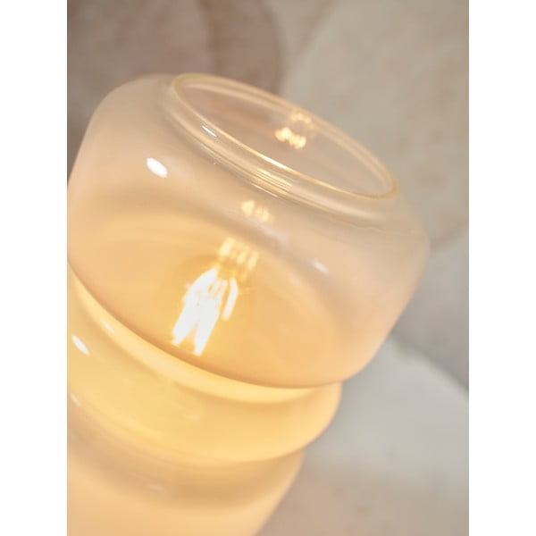 Bela namizna svetilka s steklenim senčnikom (višina 23 cm) Verona – it's about RoMi-image-2