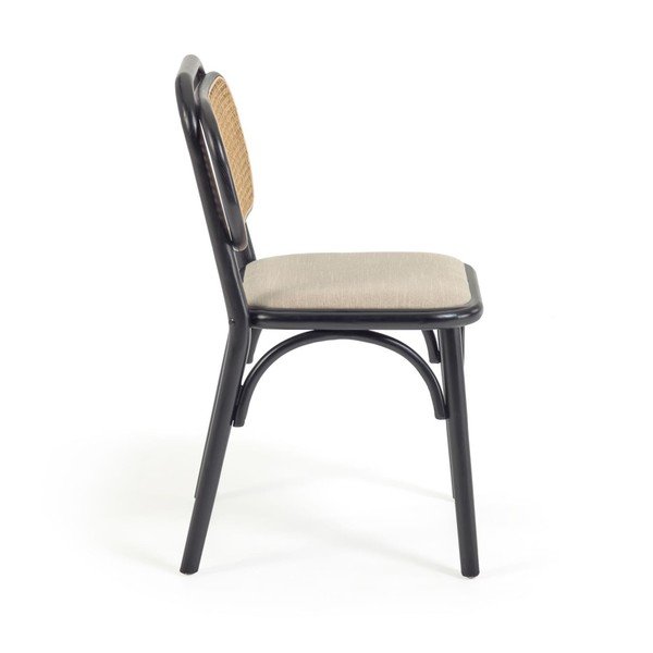 Črn/bež jedilni stol Doriane – Kave Home-image-4